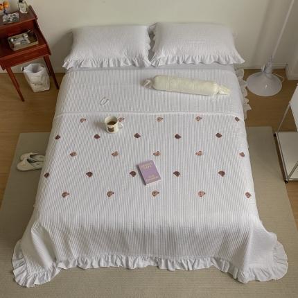 91家纺网 家纺一手货源 找家纺 （总）漫调 2021新款全棉水洗刺绣床盖三件套实拍