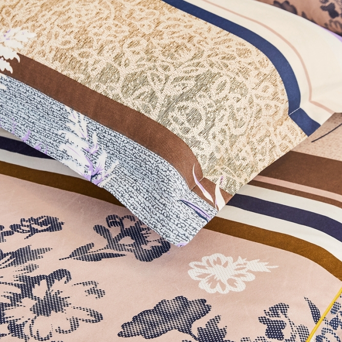 91家纺网 家纺一手货源 找家纺 雨田 2021新款韩版磨毛床裙四件套 春之絮