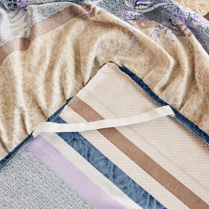 91家纺网 家纺一手货源 找家纺 雨田 2021新款韩版磨毛床裙四件套 春之絮