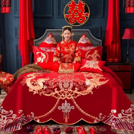 91家纺网 家纺一手货源 找家纺 （总）玉雅家纺 2025新款绣花婚庆四件套多件套270系列