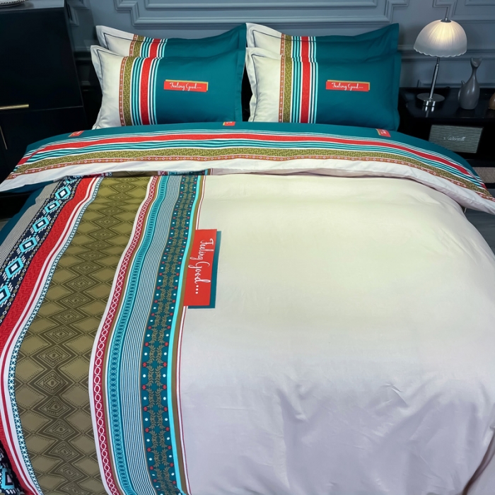 91家纺网 家纺一手货源 找家纺 金爱家 2021新款全棉活性花卉系列四件套 梵尼