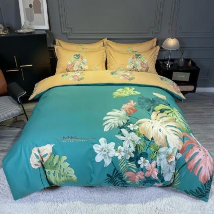 金爱家 2021新款全棉活性花卉系列四件套 曼舞