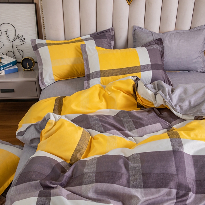 91家纺网 家纺一手货源 找家纺 米粒 2021新款芦荟棉套件 彩色空间