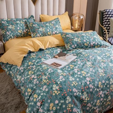 91家纺网 家纺一手货源 找家纺 米粒 2021新款芦荟棉套件 春天