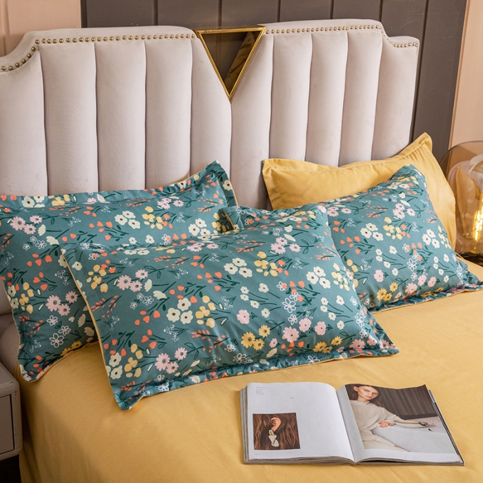 91家纺网 家纺一手货源 找家纺 米粒 2021新款芦荟棉套件 春天