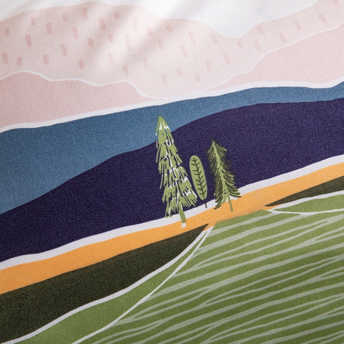 91家纺网 家纺一手货源 找家纺 米粒 2021新款芦荟棉套件 风景