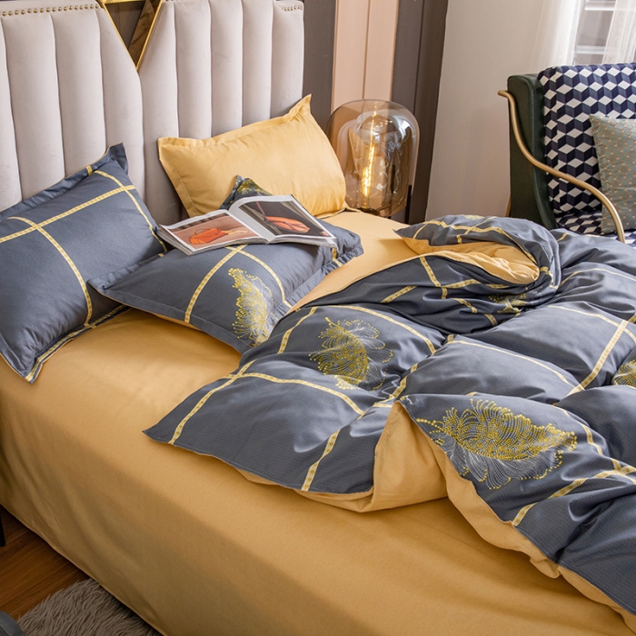 91家纺网 家纺一手货源 找家纺 米粒 2021新款芦荟棉套件 古典