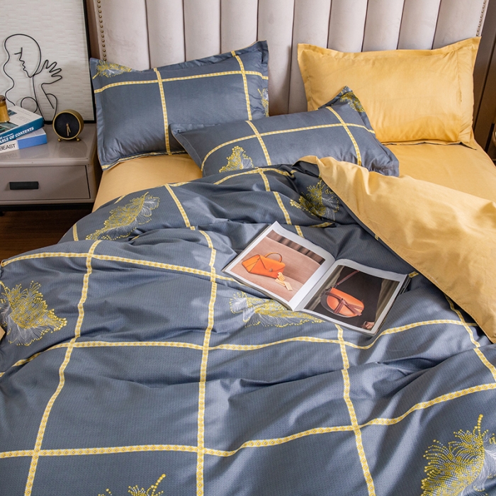 91家纺网 家纺一手货源 找家纺 米粒 2021新款芦荟棉套件 古典