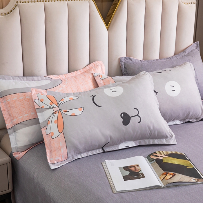 91家纺网 家纺一手货源 找家纺 米粒 2021新款芦荟棉套件 萌兔