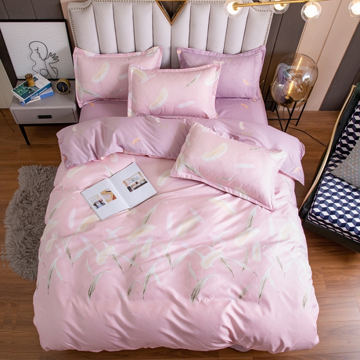 91家纺网 家纺一手货源 找家纺 米粒 2021新款芦荟棉套件 梦境