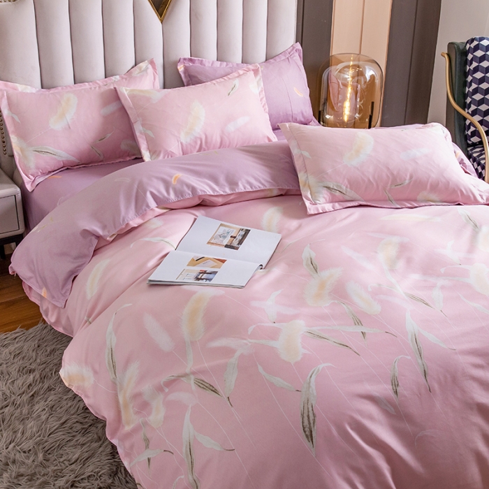 91家纺网 家纺一手货源 找家纺 米粒 2021新款芦荟棉套件 梦境