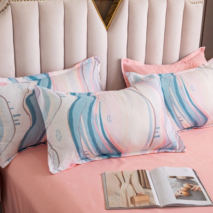 91家纺网 家纺一手货源 找家纺 米粒 2021新款芦荟棉套件 时光