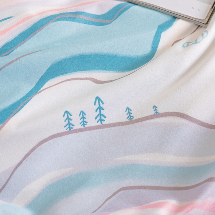 91家纺网 家纺一手货源 找家纺 米粒 2021新款芦荟棉套件 时光