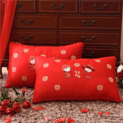 91家纺网 家纺一手货源 找家纺 九州枕芯 婚庆羽丝枕