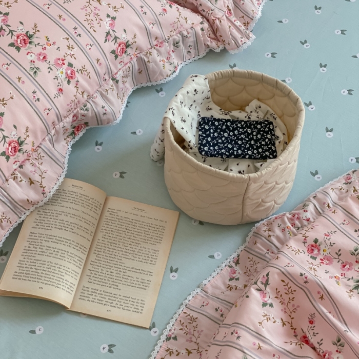 91家纺网 家纺一手货源 找家纺 （总）棉生活 2022新款韩系花边碎花四件套