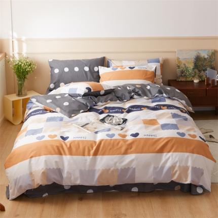 91家纺网 家纺一手货源 找家纺 （总）仟网汇 2021新款春夏简约几何全棉四件套