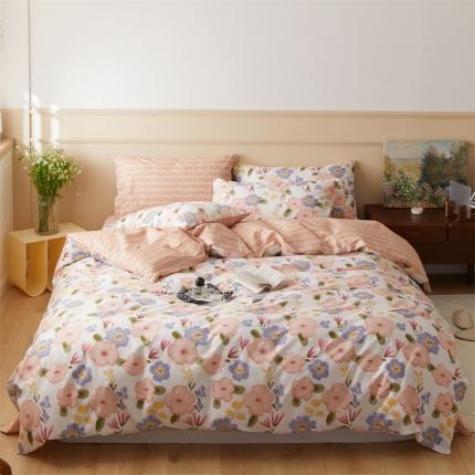 91家纺网 家纺一手货源 找家纺 （总）仟网汇 2021新款春夏简约几何全棉四件套