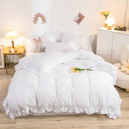 91家纺网 家纺一手货源 找家纺 （总）仟网汇 2021新款泡泡纱泡芙公主四件套