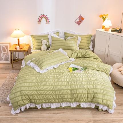 91家纺网 家纺一手货源 找家纺 （总）仟网汇 2021新款泡泡纱泡芙公主四件套