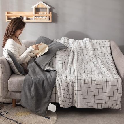 91家纺网 家纺一手货源 找家纺 翰轩家居 2023新款全棉抱枕被 宜家风情