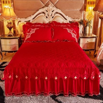 91家纺网 家纺一手货源 找家纺 （总）宜凡家纺 2021新款锦绣系列床裙三件套