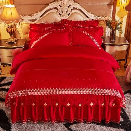 91家纺网 家纺一手货源 找家纺 （总）宜凡家纺 2021新款锦绣系列床裙四件套