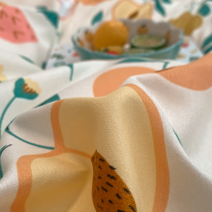 91家纺网 家纺一手货源 找家纺 上尚居 2024新款小清新韩版花边磨毛四件套水洗棉 青青果园