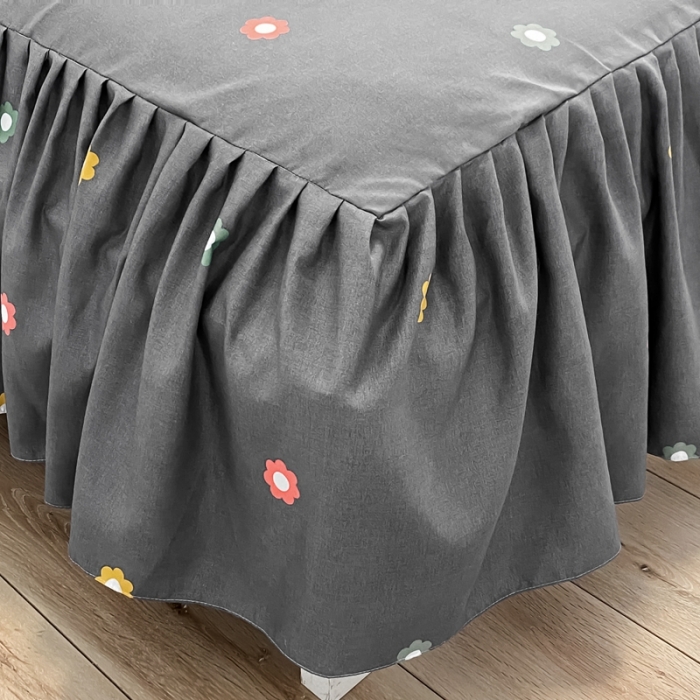 91家纺网 家纺一手货源 找家纺 上尚居2024新款小清新韩版花边磨毛四件套水洗棉向阳花开-粉