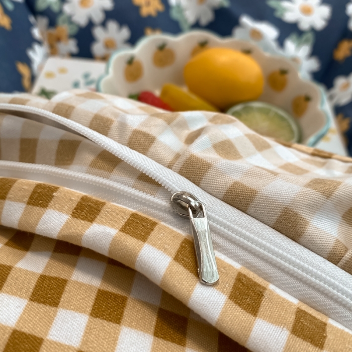 91家纺网 家纺一手货源 找家纺 上尚居 2024新款小清新韩版花边磨毛四件套水洗棉 小雏菊