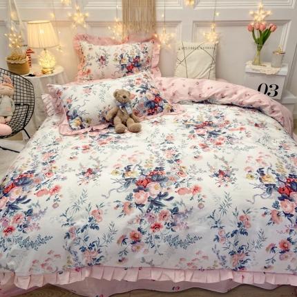 91家纺网 家纺一手货源 找家纺 （总）HL原创 2021新款13372全棉韩版花卉四件套