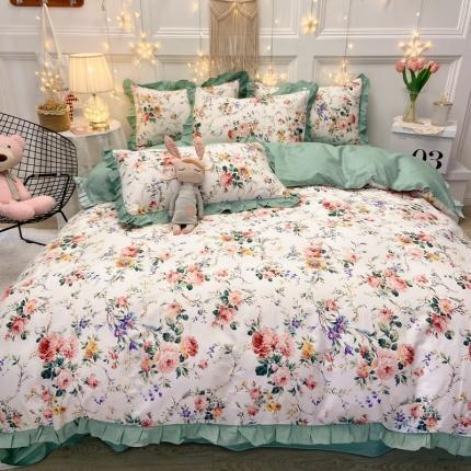 91家纺网 家纺一手货源 找家纺 （总）HL原创 2021新款13372全棉韩版花卉四件套