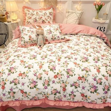 91家纺网 家纺一手货源 找家纺 （总）HL原创 2021新款13372全棉韩版花卉四件套