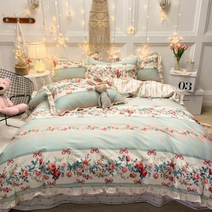 91家纺网 家纺一手货源 找家纺 （总）HL原创 2021新款13372全棉韩版花卉四件套