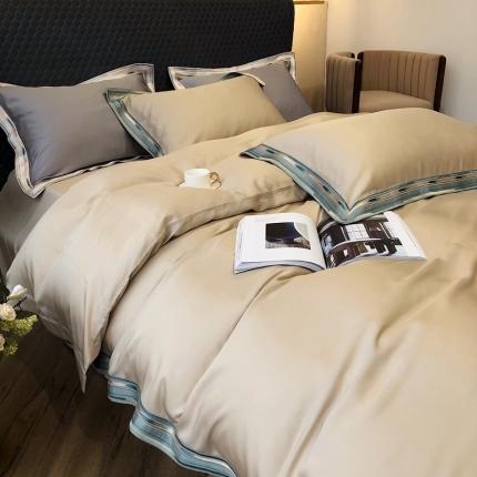 涞澳家纺 2021新款60天丝绣边款四件套 维密-米