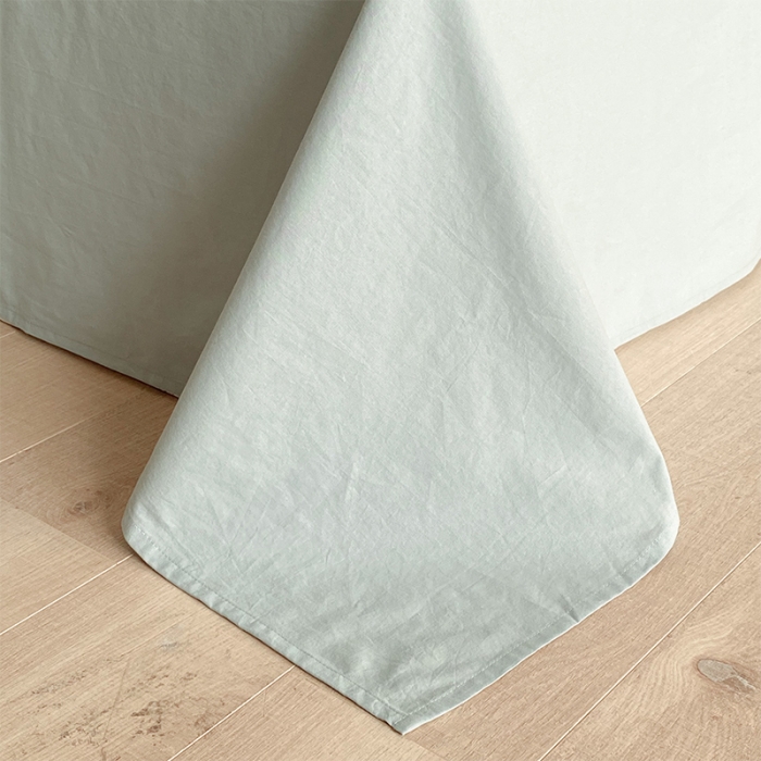 91家纺网 家纺一手货源 找家纺 蓝巢 2021新款全棉色织水洗棉四件套 冰激凌绿