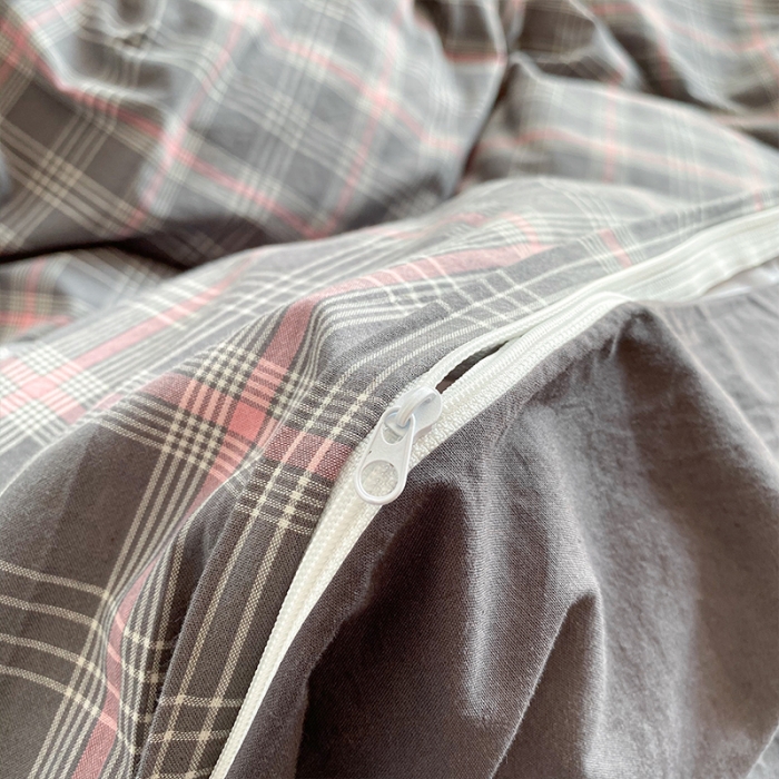 91家纺网 家纺一手货源 找家纺 蓝巢 2021新款全棉色织水洗棉四件套 卡尔粉