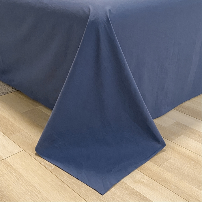 91家纺网 家纺一手货源 找家纺 蓝巢 2021新款全棉色织水洗棉四件套 蓝调格