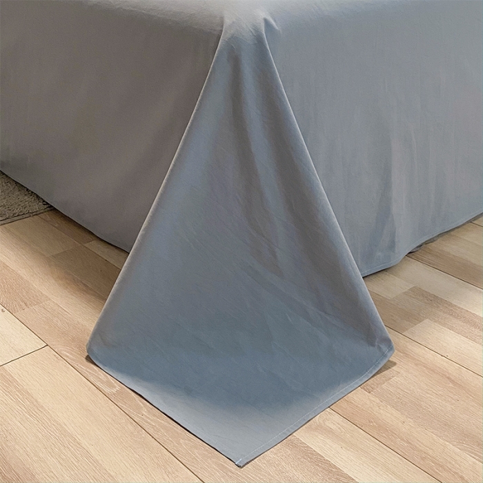 91家纺网 家纺一手货源 找家纺 蓝巢 2021新款全棉色织水洗棉四件套 蓝小格