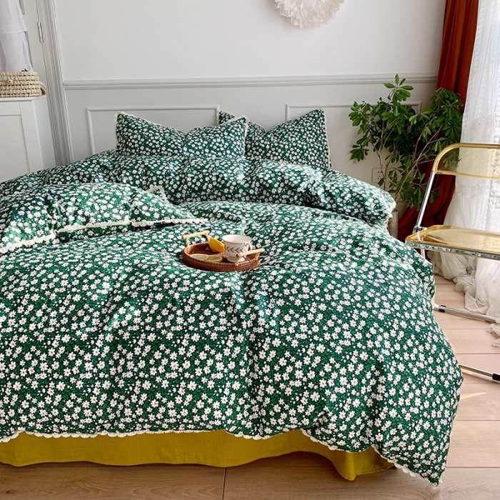 91家纺网 家纺一手货源 找家纺 （总）澳萝拉 2021新款全棉小花边四件套