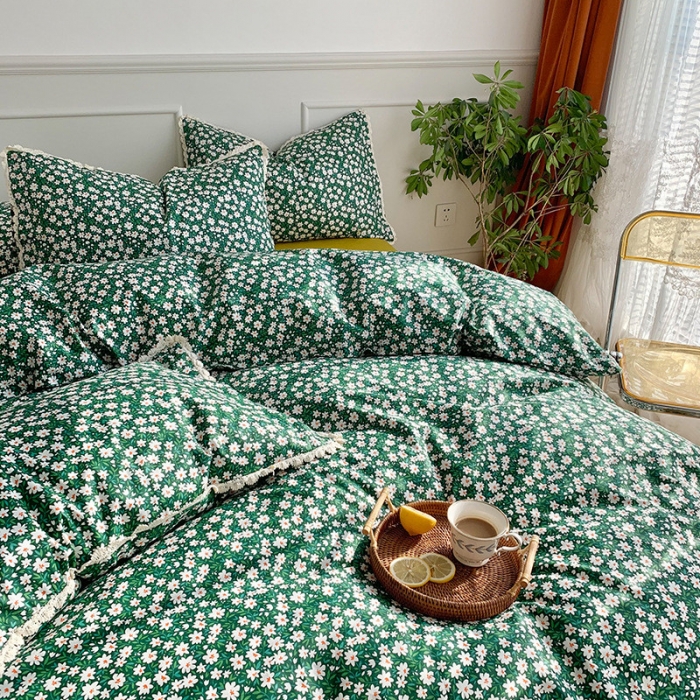 91家纺网 家纺一手货源 找家纺 （总）澳萝拉 2021新款全棉小花边四件套