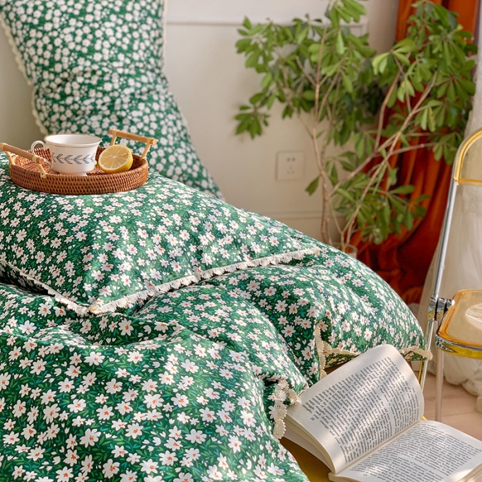 91家纺网 家纺一手货源 找家纺 （总）澳萝拉 2021新款全棉小花边四件套