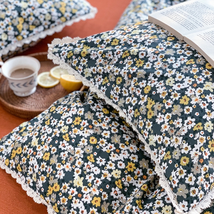 91家纺网 家纺一手货源 找家纺 澳萝拉 2021新款全棉小花边四件套 日出