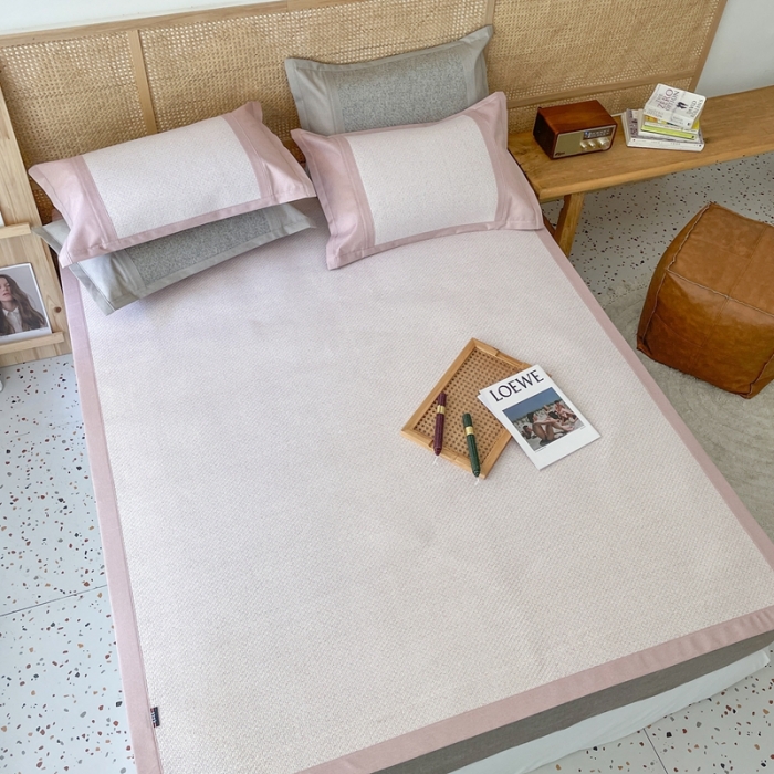 91家纺网 家纺一手货源 找家纺 时年 2021新款高品质御藤席 御藤-粉色