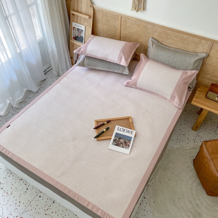 91家纺网 家纺一手货源 找家纺 时年 2021新款高品质御藤席 御藤-粉色