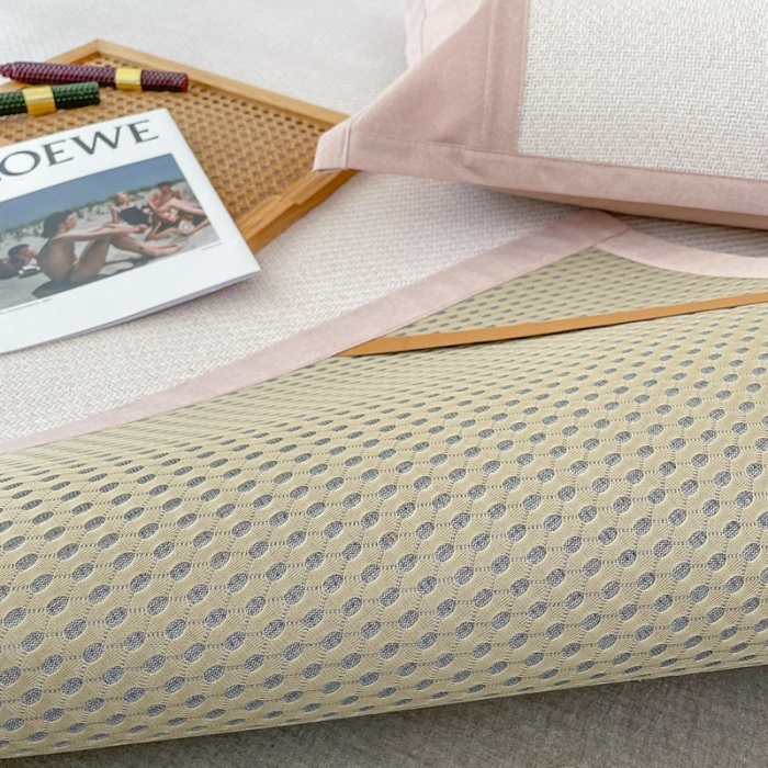 91家纺网 家纺一手货源 找家纺 时年 2021新款高品质御藤席 御藤-粉色