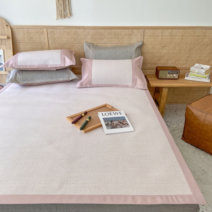 91家纺网 家纺一手货源 找家纺 时年 2021新款高品质御藤席 御藤-粉色