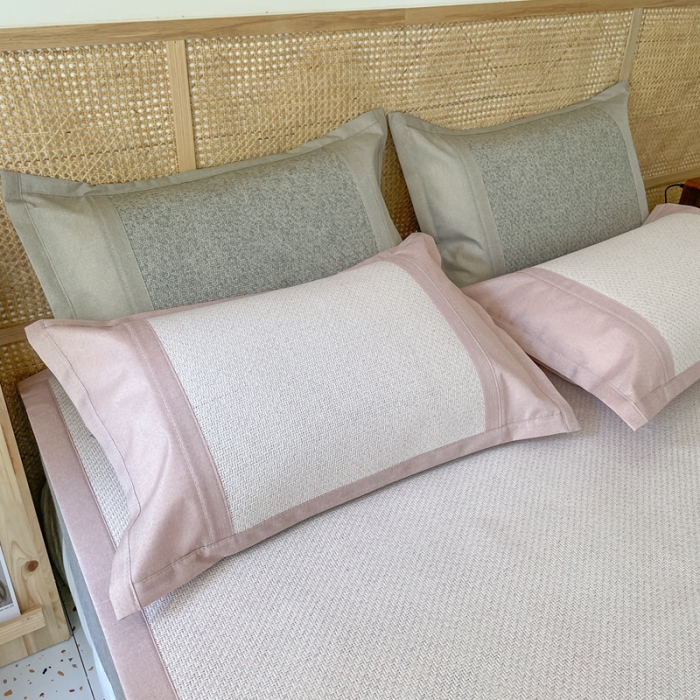 91家纺网 家纺一手货源 找家纺 时年 2021新款高品质御藤席 御藤-粉色