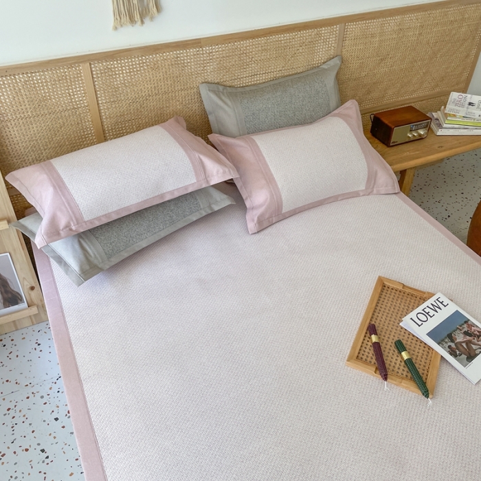 91家纺网 家纺一手货源 找家纺 时年 2021新款高品质御藤席 御藤-粉色