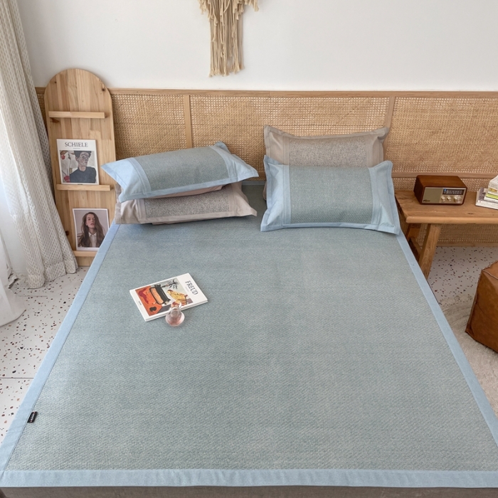 91家纺网 家纺一手货源 找家纺 时年 2021新款高品质御藤席 御藤-蓝色