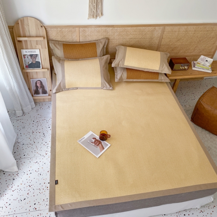 91家纺网 家纺一手货源 找家纺 时年 2021新款高品质御藤席 御藤-米色